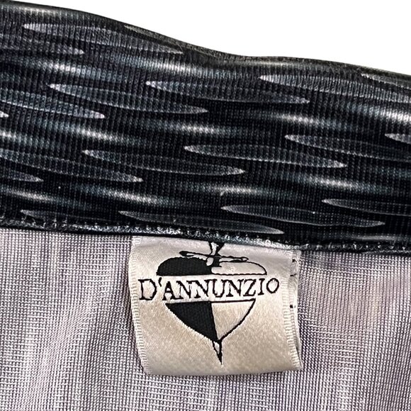 D'Annunzio Button Down Shirt Size Large Black Long Sleeves Polyester Made In USA - Picture 4 of 4